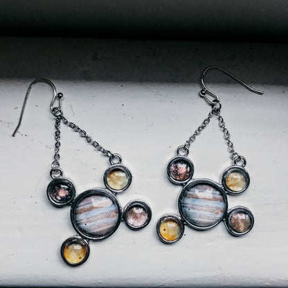 CLEARANCE Jupiter and Galilean Moons Dangle Earrings