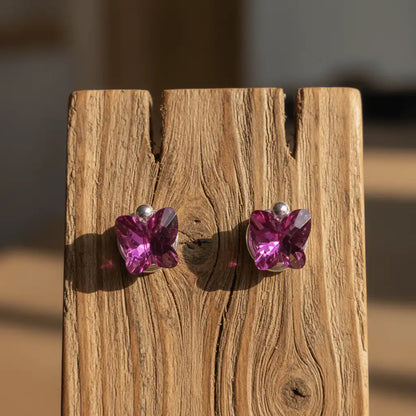 Handmade 5mm Spiral Butterfly Earring Studs