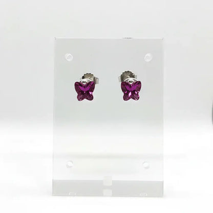 Handmade 5mm Spiral Butterfly Earring Studs