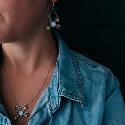 CLEARANCE Jupiter and Galilean Moons Dangle Earrings