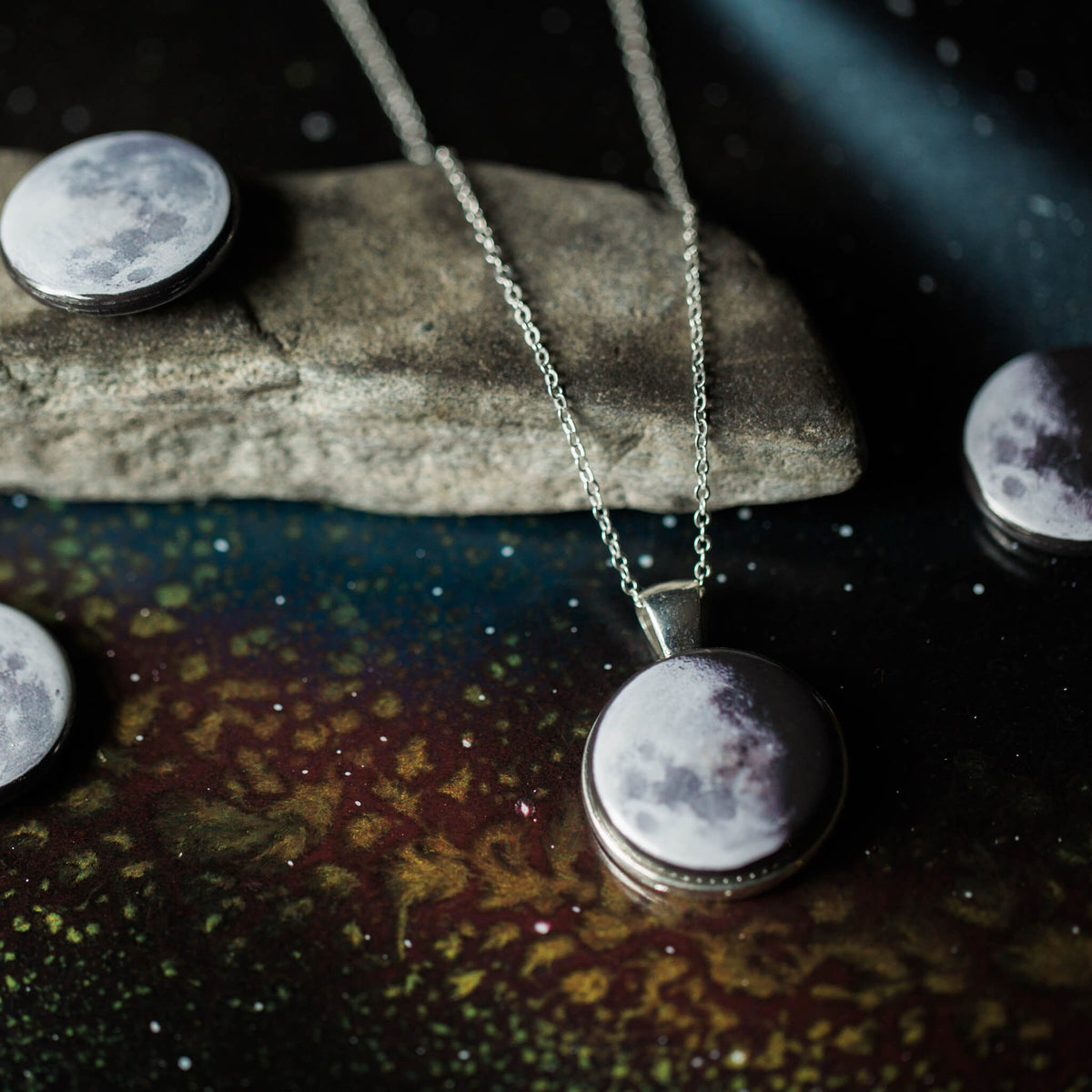 Interchangeable Moon Phase Necklace