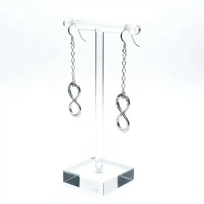 Sterling Silver Hammer Patterned Infinity Earrings