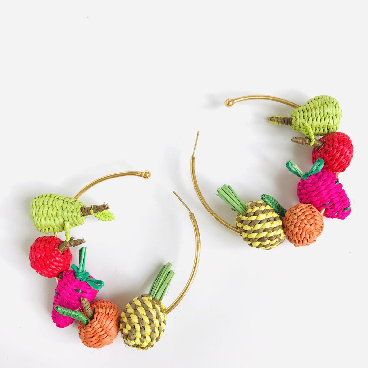 Iraca Mini Fruit Hoop Earrings