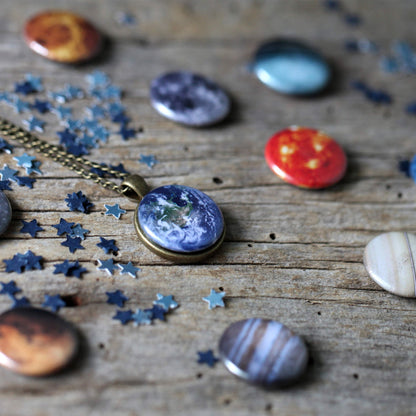 Interchangeable Solar System Necklace
