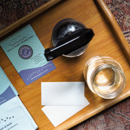 Just Add Water Glass & Window Cleaning Strips (2 Strips) + Reusable Glass Bottle