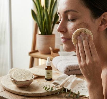 Natural Loofah Pads 5-Pcs