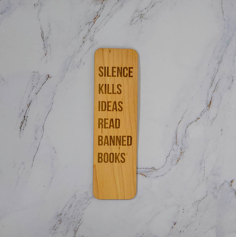 Wooden Bookmark | Silence Kills - Bold