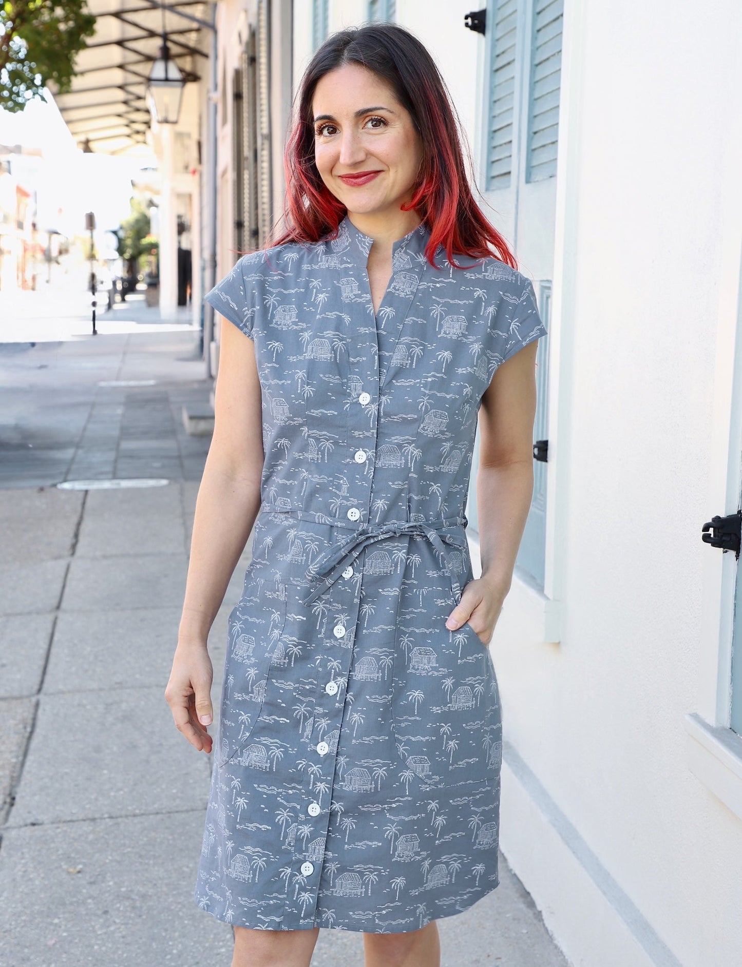 Misty Bayou Organic Cotton Button Dress