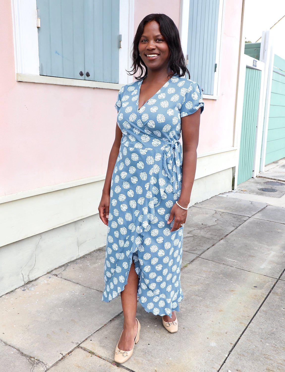 Monstera Organic Wrap Dress