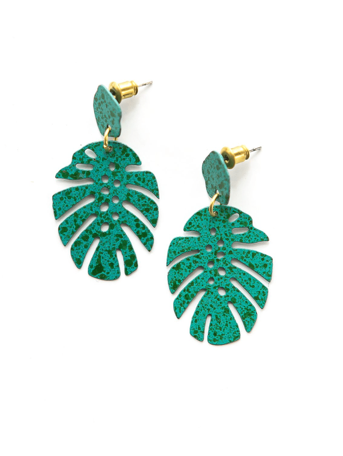 Monstera Leaf Stud Earrings