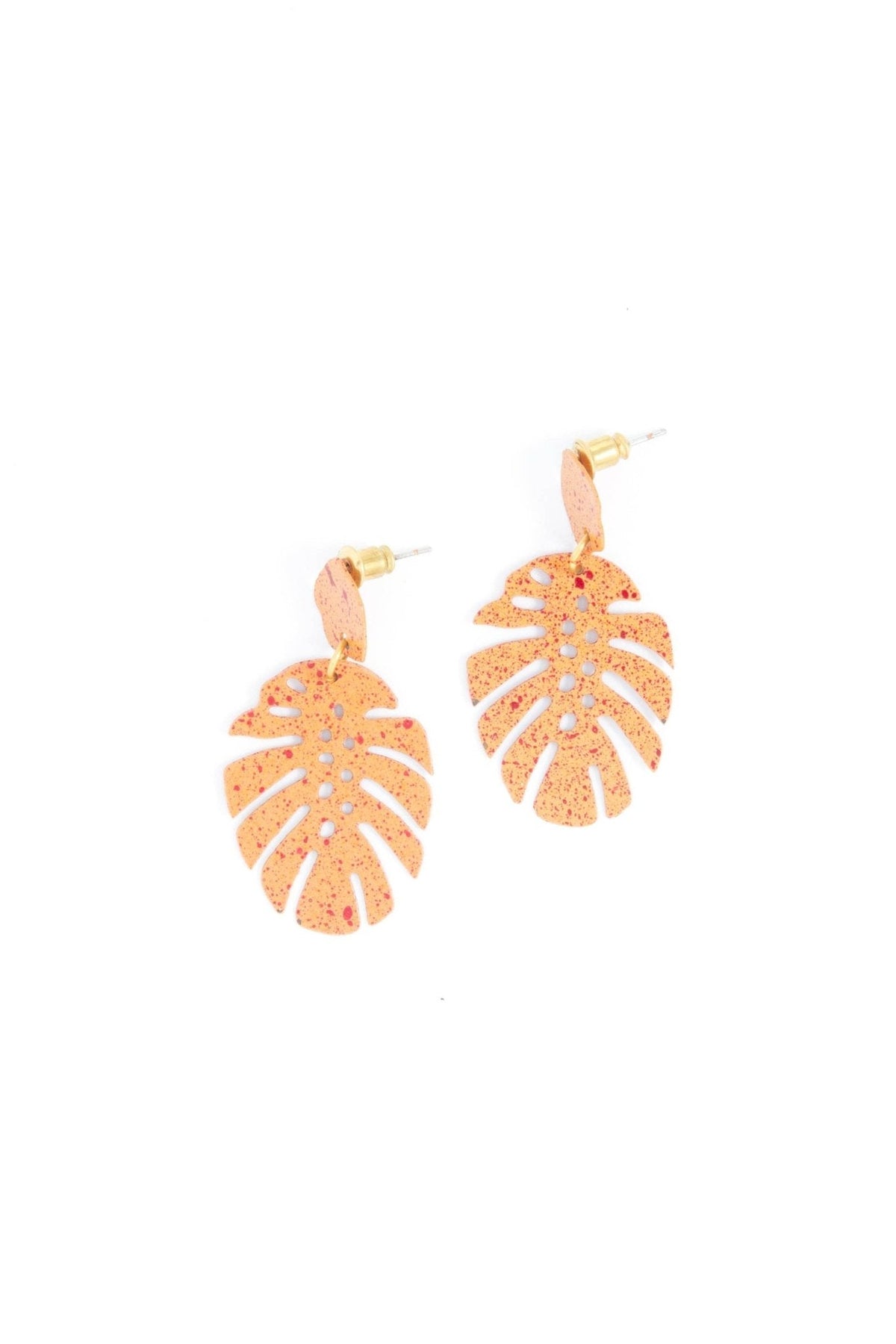 Monstera Leaf Stud Earrings