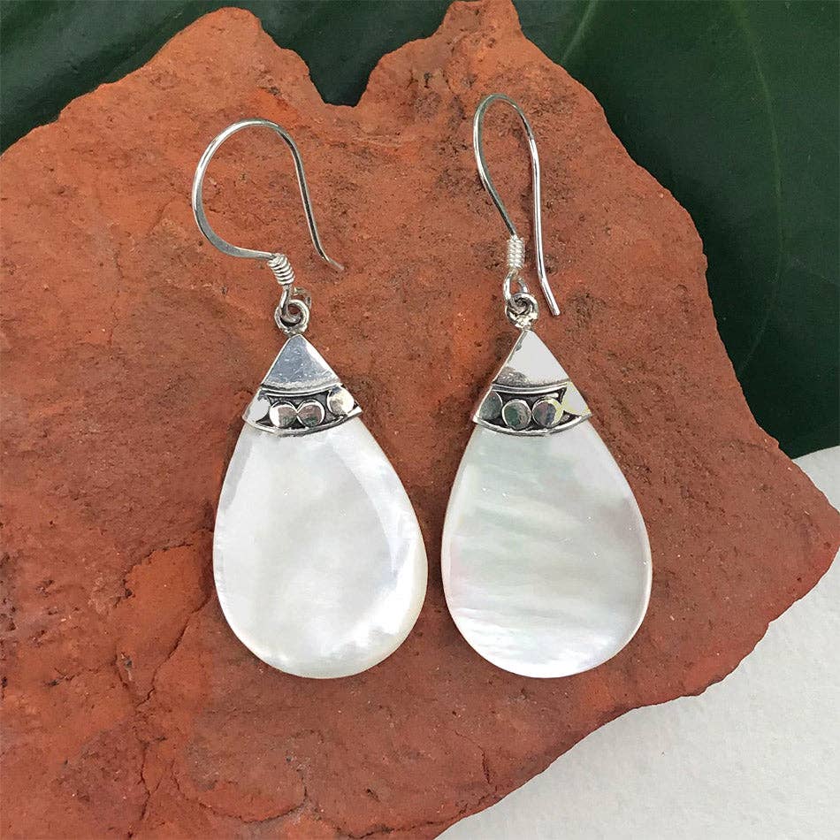 Mother-of-Pearl Teardrop Earrings