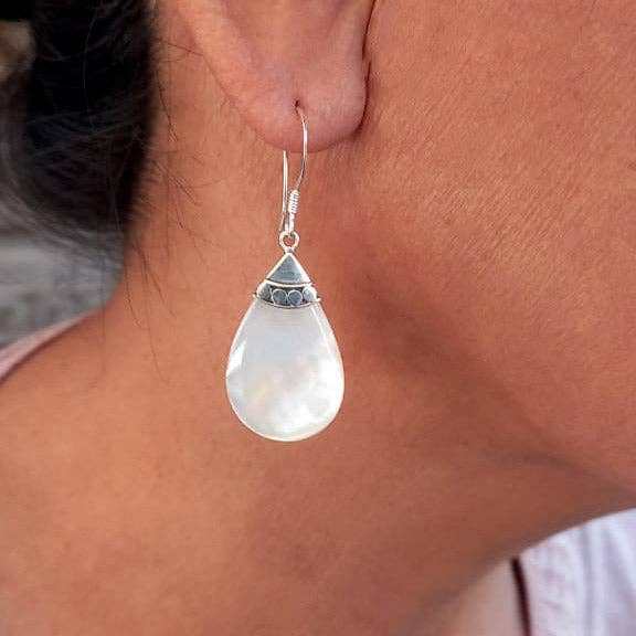 Mother-of-Pearl Teardrop Earrings