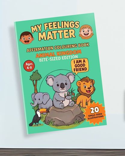 "My Feelings Matter!" Animal Kingdom Bite-Sized Colouring Book