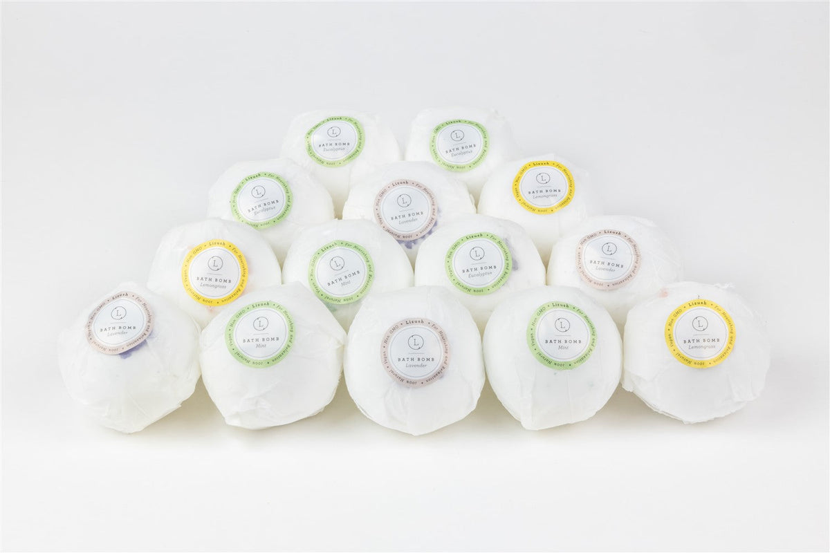 Natural Bath Bomb Gift Box – 14 Handmade Bath Bombs for a Spa Day