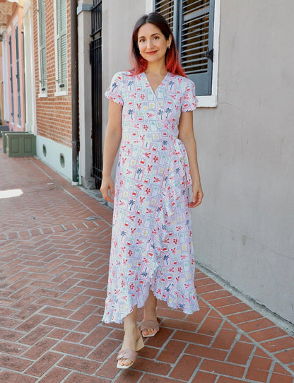 New Orleans Riviera Organic Wrap Dress