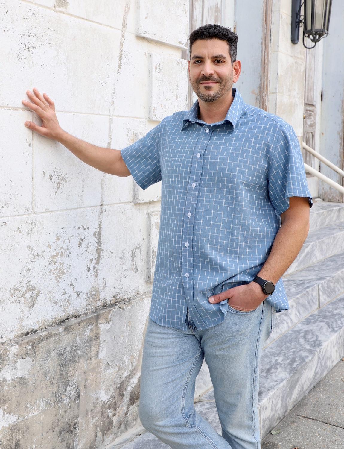 Nila Sky Organic Cotton Men's Button Down Shirt