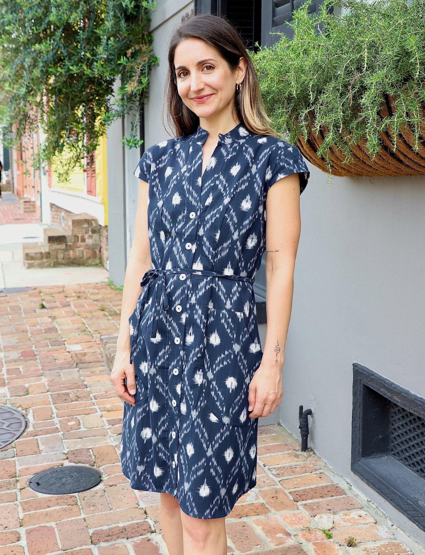 Nilam Organic Cotton Button Up Dress - Pre-Order