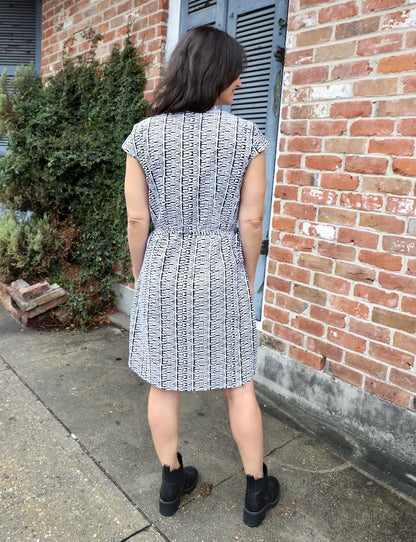 Noir Et Blanc Organic Cotton Button Dress