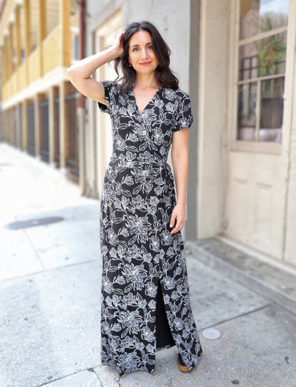 Obsidian Magnolia Organic Maxi Dress