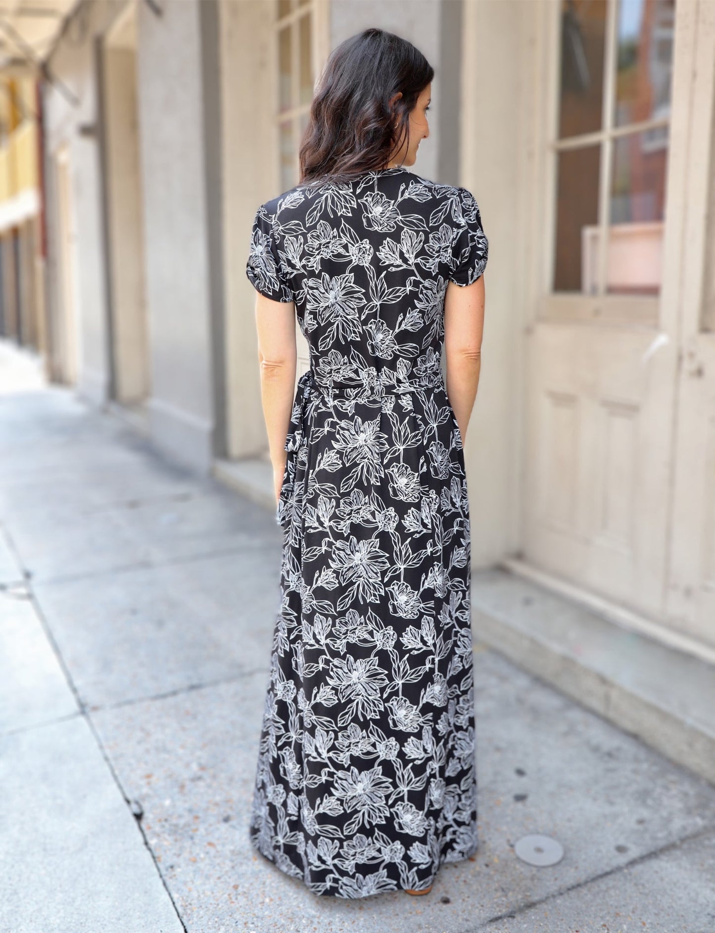 Obsidian Magnolia Organic Maxi Dress