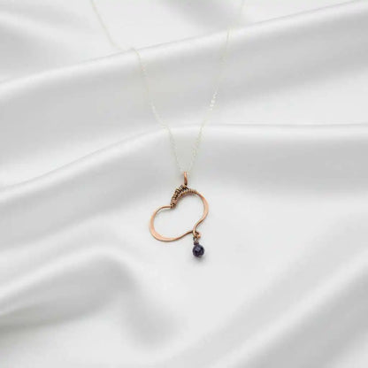 Hammered Copper Butterfly Wing Child Abuse Survivor Necklace