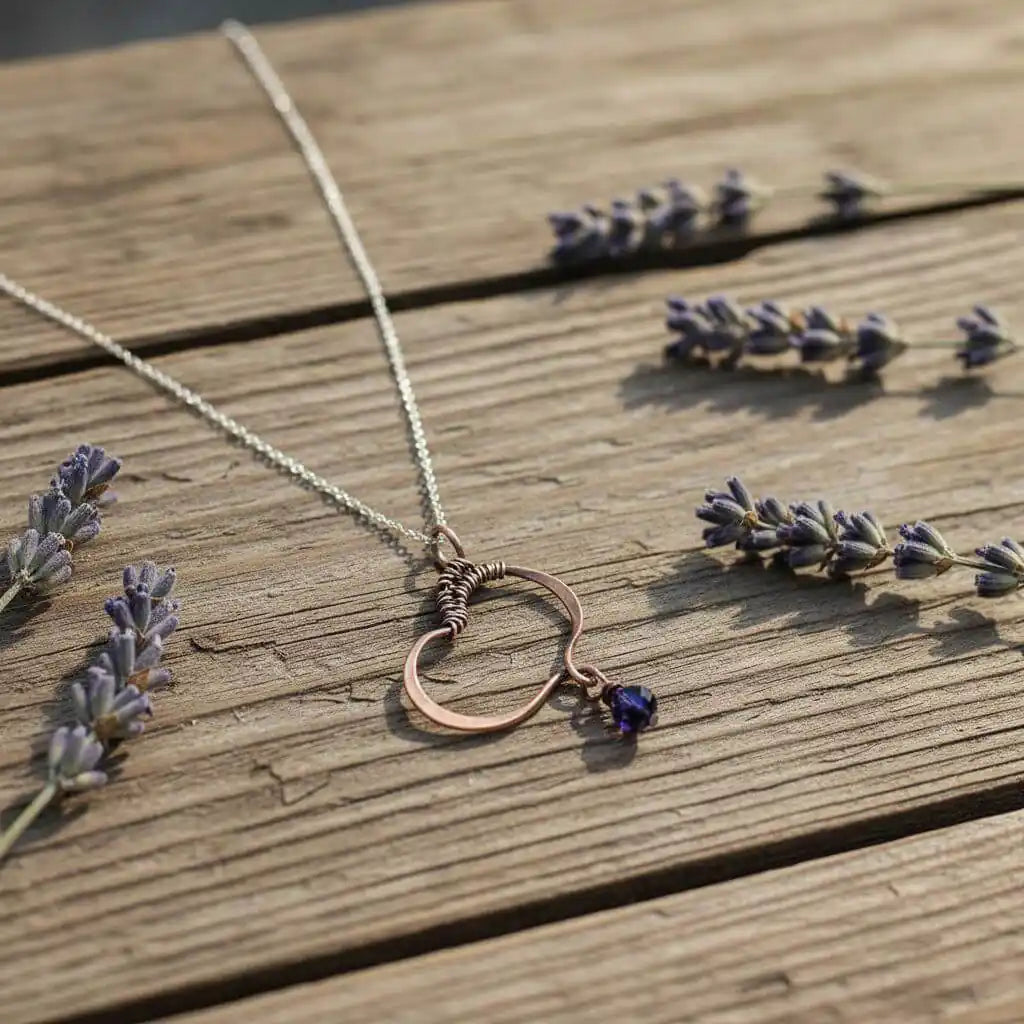 Hammered Copper Butterfly Wing Child Abuse Survivor Necklace