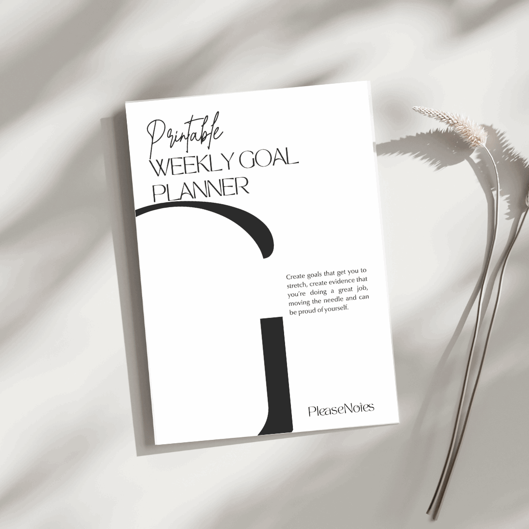 PleaseNotes Printable Weekly Goal Planner