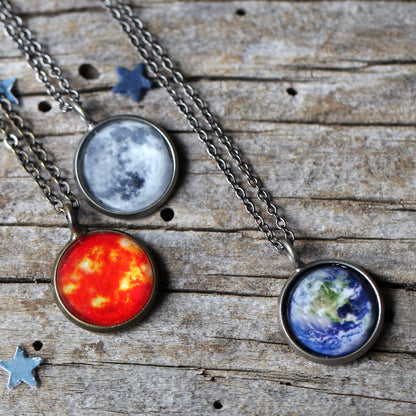 Galaxy Space Pendant - Pick Your Planet or Nebula Necklace