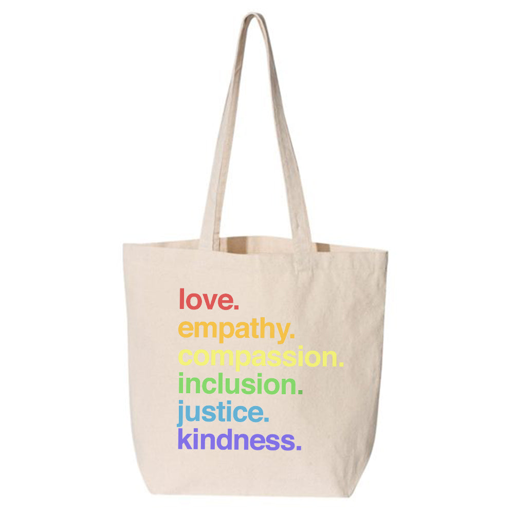 'Kindness Is' Pride Recycled Canvas Tote