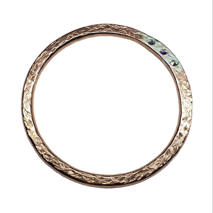 Mixed Metal Crystal Inlay Fusion Bangle