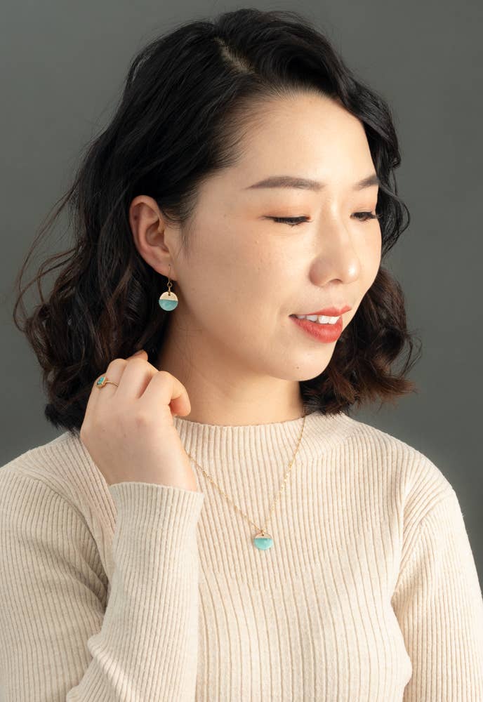 Refresh Aqua Blue Stone Earrings