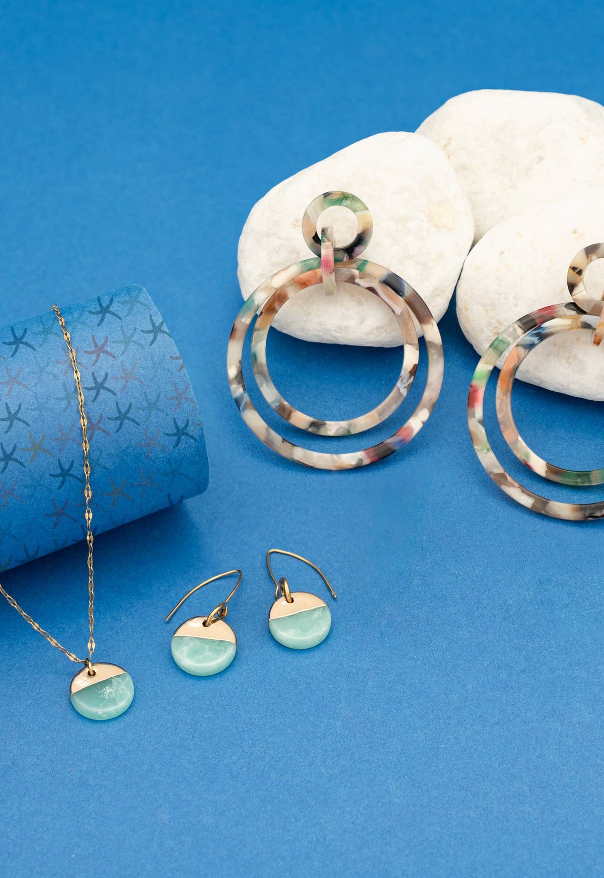 Refresh Aqua Blue Stone Earrings