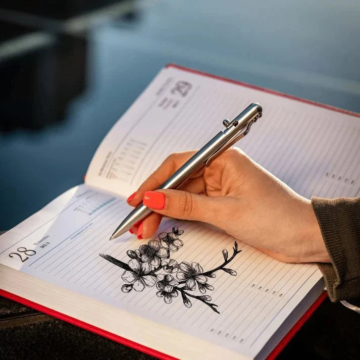Stainless Steel - SLIM Bolt Action Pen by Bastion®