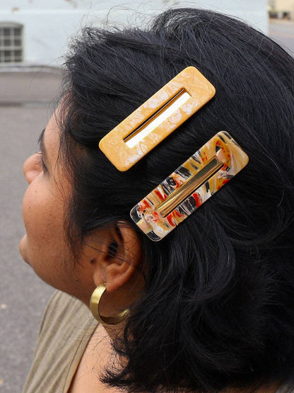 Resin Hair Clips Set