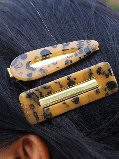 Resin Hair Clips Set