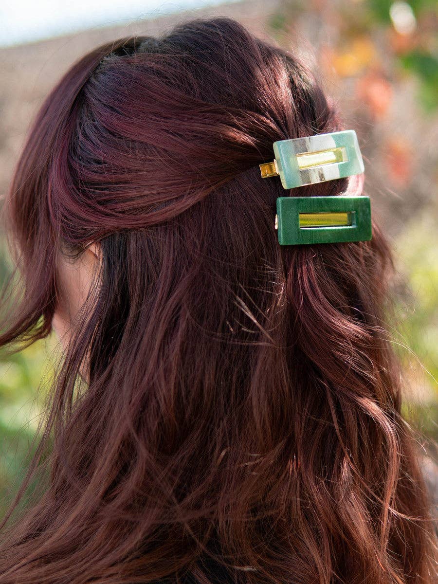 Resin Hair Clips Set