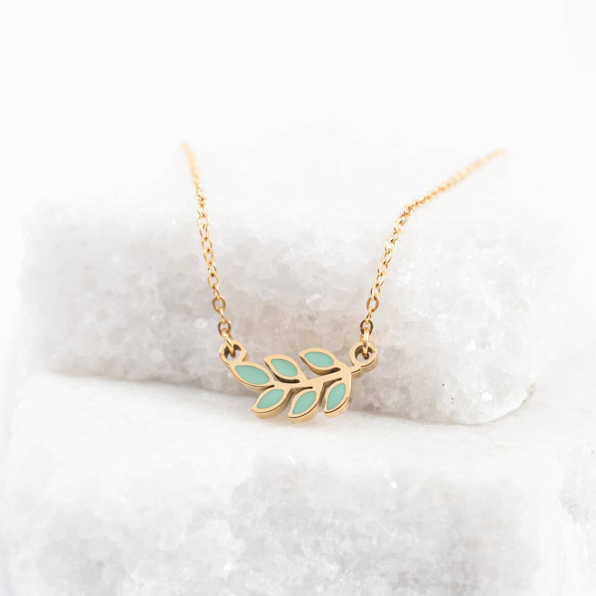 Rowen Mint Leaf Necklace