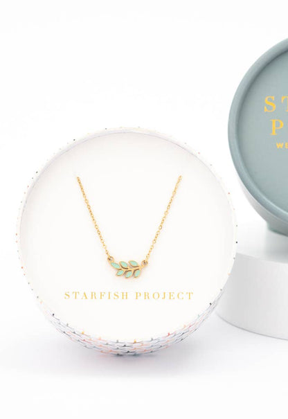 Rowen Mint Leaf Necklace