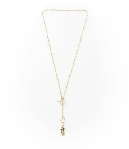 Ruchi Evil Eye Gold Lariat Necklace
