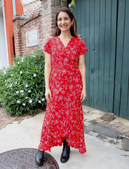 Scarlet Magnolia Organic Wrap Dress