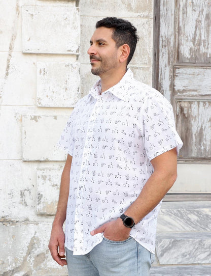 Second Line Organic Cotton Men's Button Down Shirt