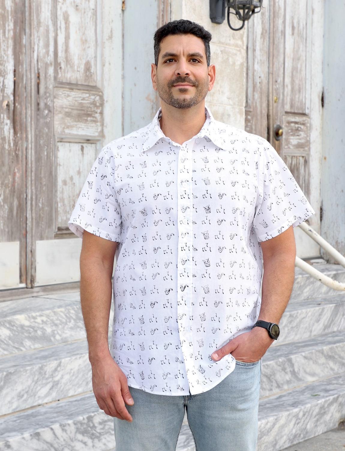 Second Line Organic Cotton Men's Button Down Shirt
