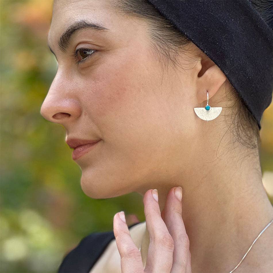 Shoot for the Moon Sterling Silver Earrings