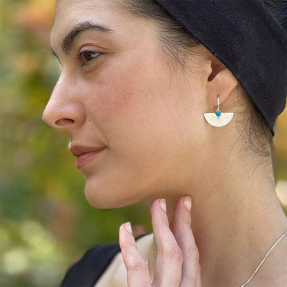 Shoot for the Moon Sterling Silver Earrings