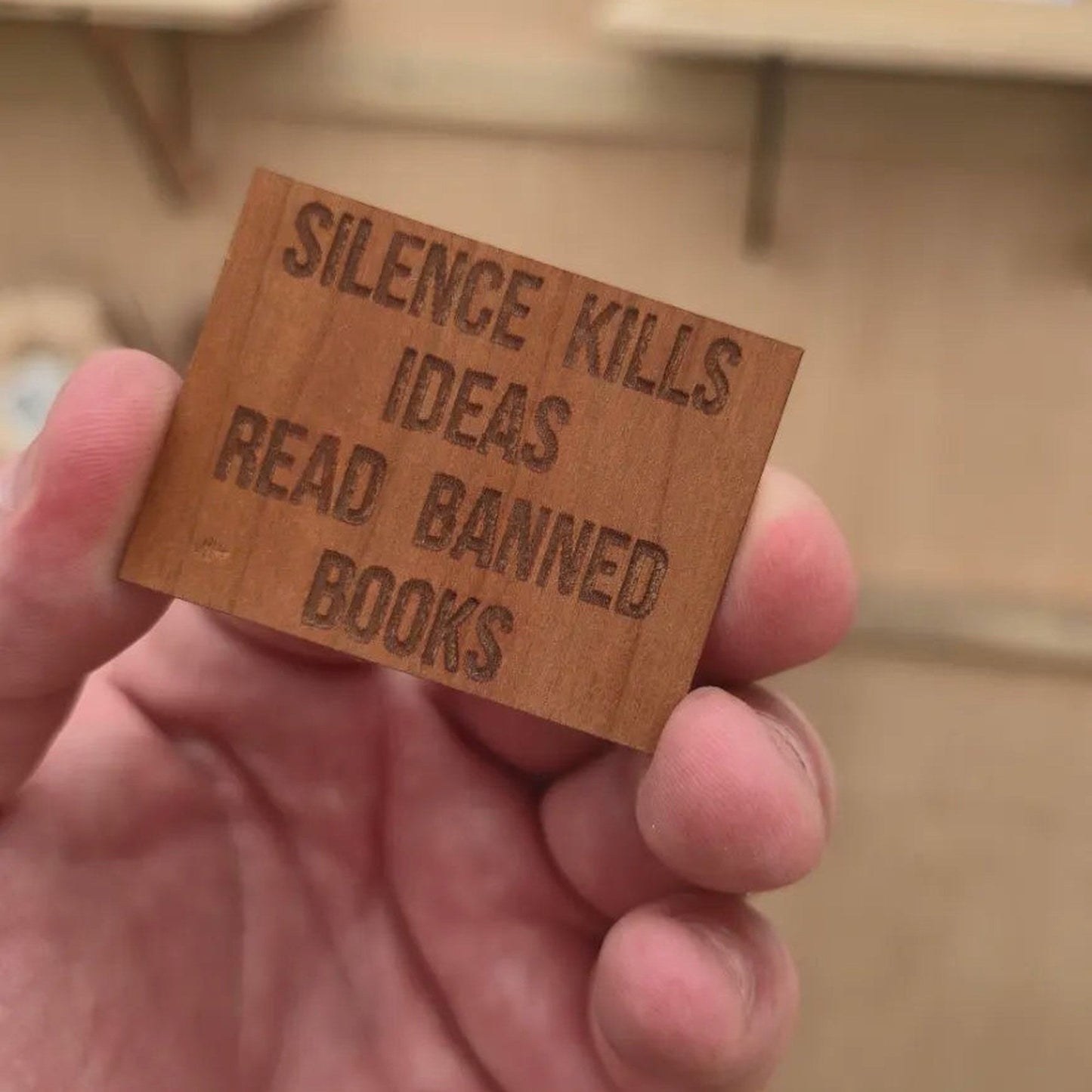Silence Kills Read Banned Books Large Wood Sticker