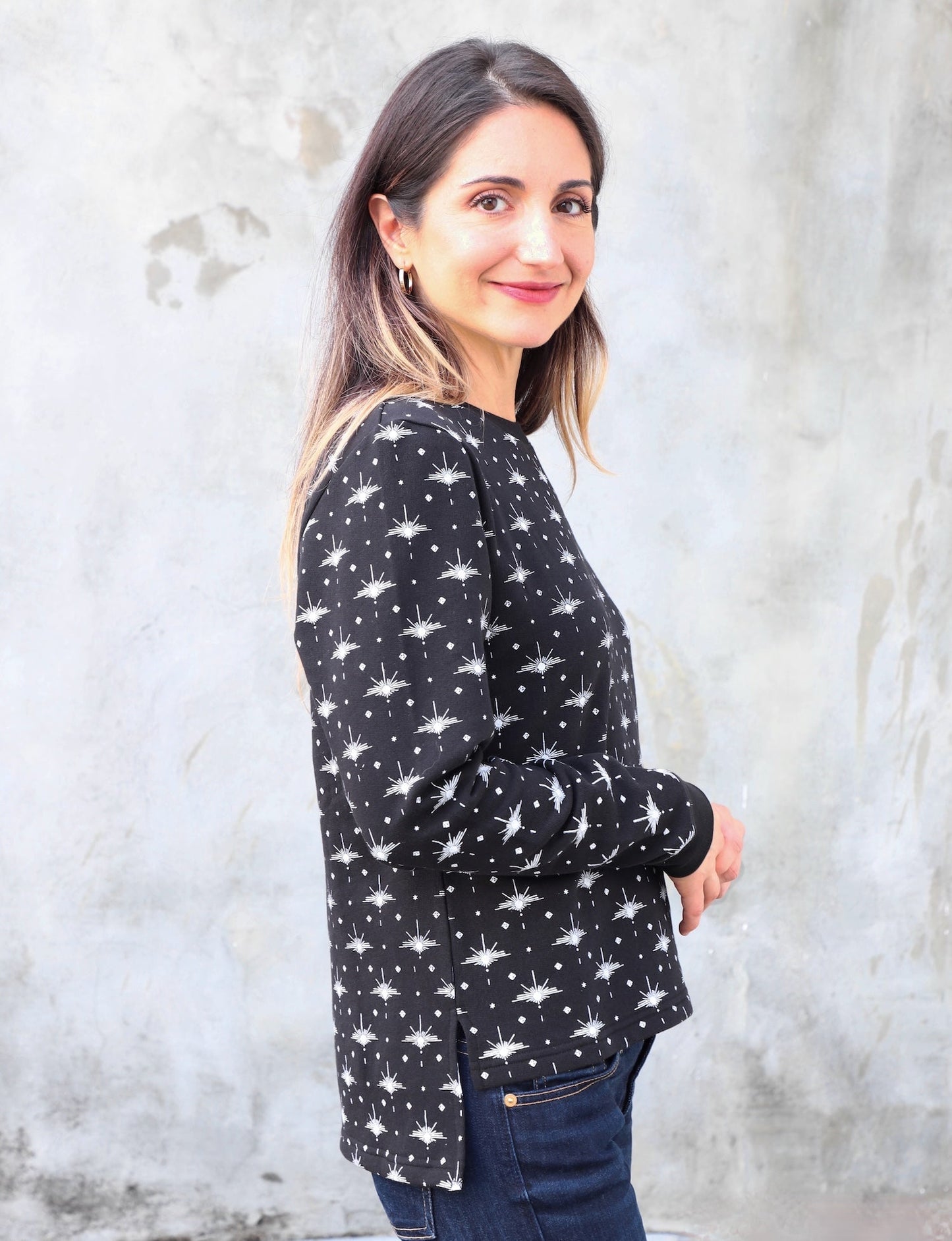 Solstice Black Organic Fleece Sweater