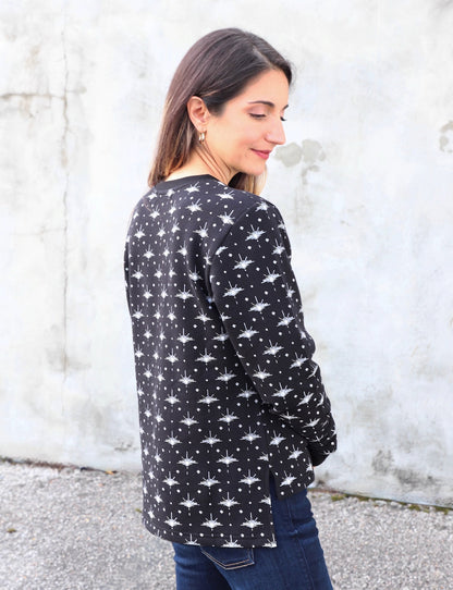 Solstice Black Organic Fleece Sweater