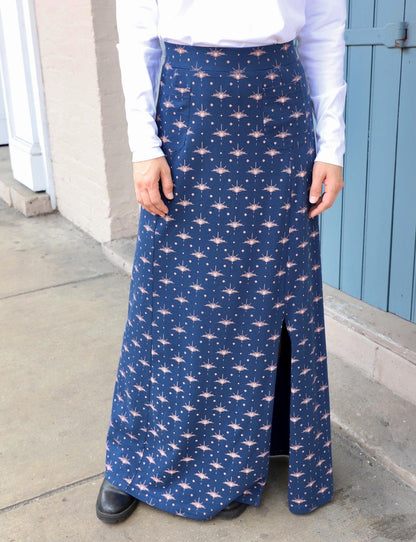 Solstice Blue Organic Maxi Skirt