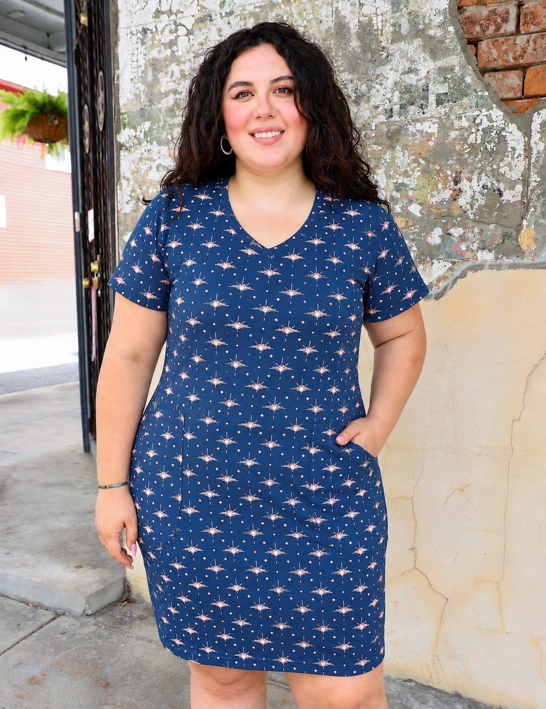 Solstice Blue Organic Shift Dress